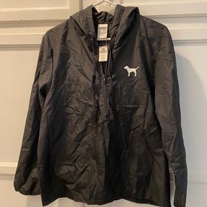 *SOLD* PINK 1/2 Zip Hooded Windbreaker size XS/ S